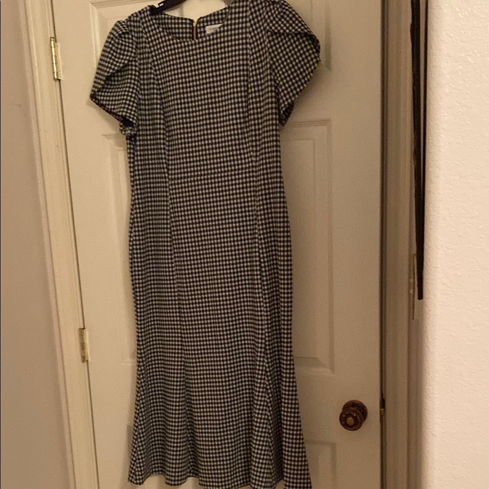 Chic Black and White Gingham Dress